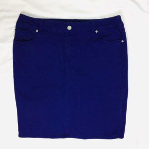 Chico's Womens Denim Pencil Skirt Sz 1 US 8 Purple